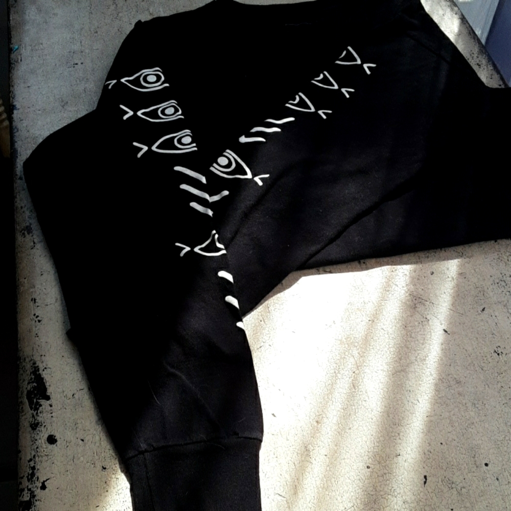 Black and White Women's Van's Shirt